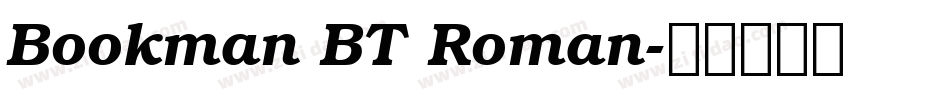 Bookman BT Roman字体转换